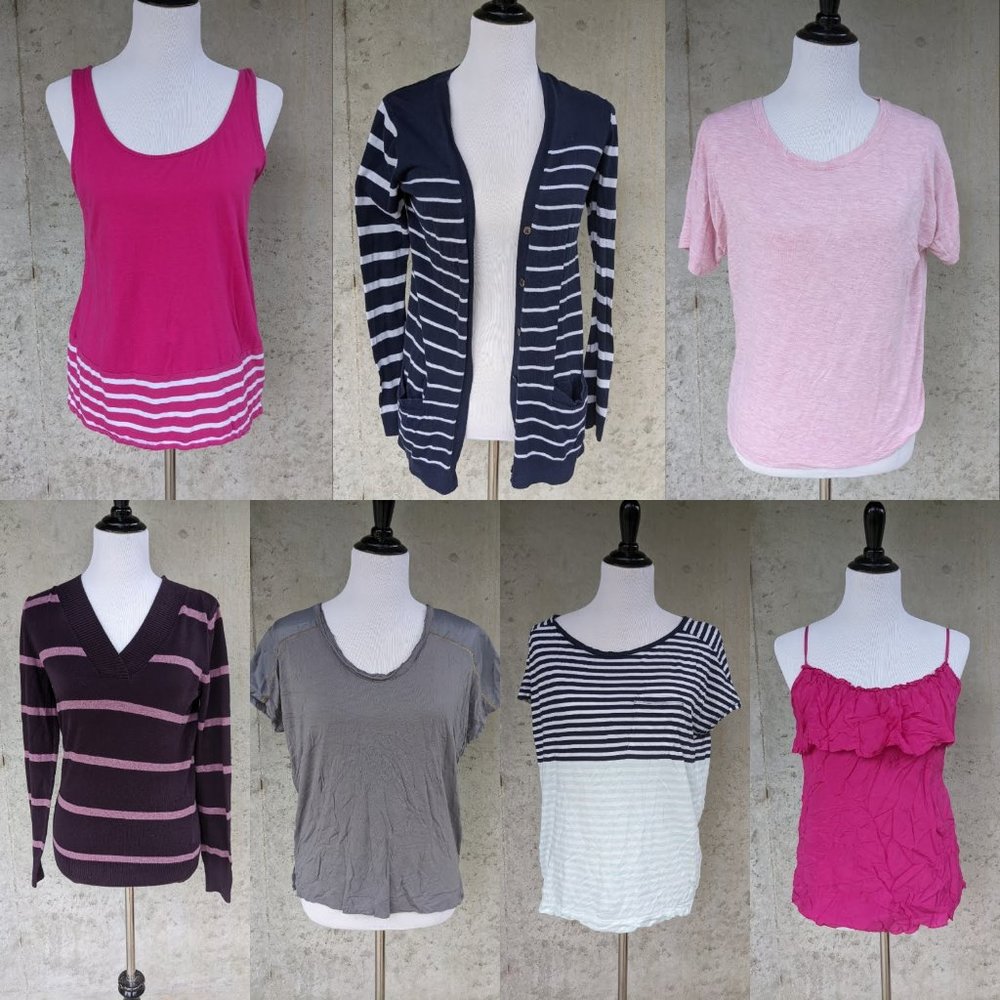 Lot of 7 Shirts from GAP; Size Small - Medium; Short Sleeve and Long Sleeve